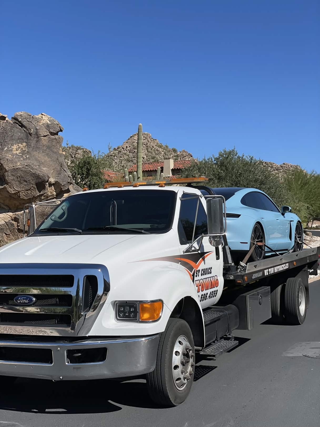Porsche recovery in Tucson hills